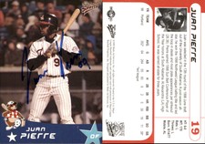 Juan Pierre Signed 1999 Multi-Ad Asheville Tourists #19 RC Card Auto AU
