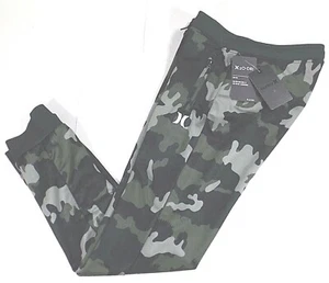 Hurley Solar H20-Dri Youth Boy's Med Activewear Green Camo Tapered Joggers, New - Picture 1 of 10