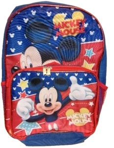 Disney Mickey Mouse Backpack and Non Insulated Lunch Kit 16" New - Picture 1 of 2