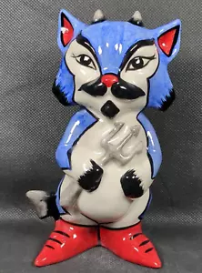 Lorna Bailey Cat Figure - "DEVIL CAT"- Signed To Base - Ht approx 14.8cm - Picture 1 of 11