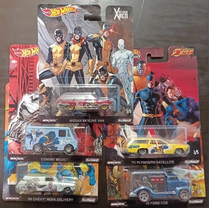 Hot Wheels Pop Culture Marvel Ultimate X-Men Complete Set of 5 Real Riders  - Picture 1 of 1
