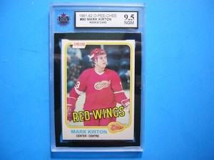 1981/82 O-PEE-CHEE NHL HOCKEY CARD #90 MARK KIRTON ROOKIE RC KSA 9.5 NGM OPC