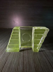 Block  Ice Cube  Candle Holder Glow Glass  UV Glow USA - Picture 1 of 14