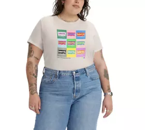 Levi's Women's Plus Size Perfect Graphic Short Sleeve T-Shirt Sz 3XL New - Picture 1 of 8