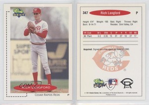 1991 Classic Best Minor League Richard Langford Rich Langford #347