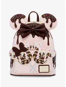 Loungefly Disney Minnie Mouse Chocolate Sprinkle Lollipop Ears Mini Backpack NEW - Picture 1 of 7