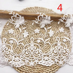 Embroidery Lace Trimming Fabric Mesh Edgiing Sew Trim Wide Curtain Floral Crafts - Picture 1 of 27