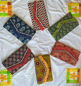 Designer Handmade Hipster Embroidery Bag Clutch Cotton W/Tussle &Shoulder Strap  - Picture 1 of 26