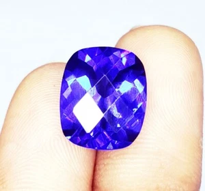 Natural Blue Sapphire Cushion Shape 10 Ct Certified Loose Gemstone Ring Gem G310 - Picture 1 of 13
