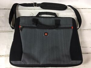 Swiss Gear Padded Computer Laptop Carry-On Bag Black 16" x 12" 