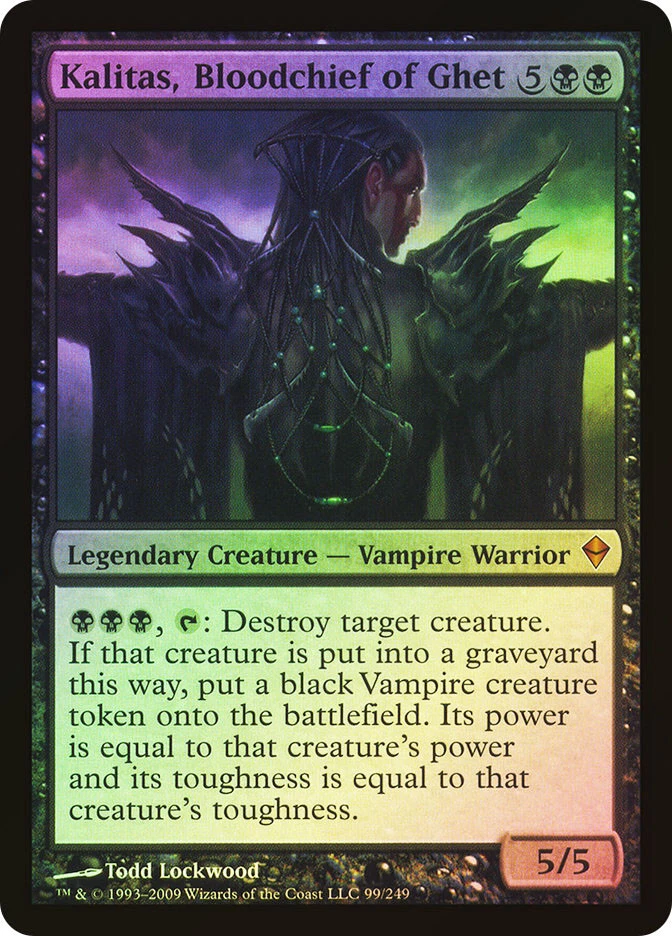 MTG FOIL Kalitas, Bloodchief of Ghet  - Zendikar #99 - Image 1 of 1