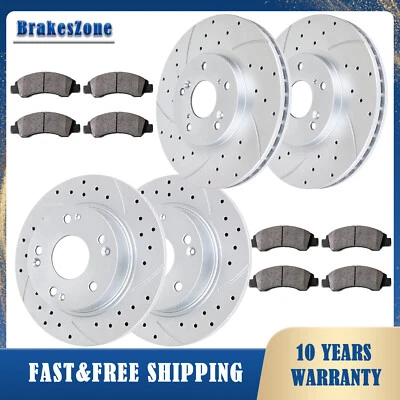 Fit for Acura TSX 2004-2008 Front and Rear Brake Rotors Pads Kit Drilled Brakes - Image 1 of 4