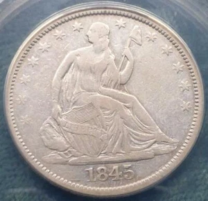 1845 O Anacs VF20 detail RPD FS-303 MINT ERROR Liberty Seated Silver Half Dollar - Picture 1 of 9