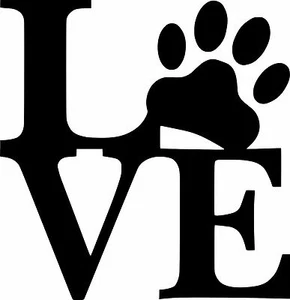 PEGATINA/CALCOMANÍA PARA MASCOTAS LOVE PAW - COCINA/SALA DE ESTAR/COCHE/FURGONETA/VENTANA!!¡! - Imagen 1 de 2