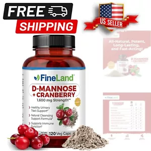 120 Ct All-Natural D-Mannose + Cranberry Capsules for Immune Support & Cleansing - Picture 1 of 8