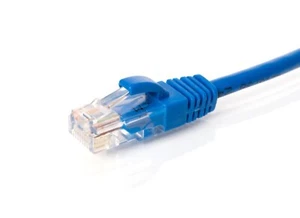 W box 1ft CAT-5E network Patch Cable, Blue 24Awg 100% Copper 6-PACK 0E-C5EBL16 - Picture 1 of 2