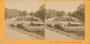 Stéréo XIXe - Vues sur les Jardins de la Fontaine Nîmes Gard - 67 - Picture 1 of 1