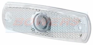 HELLA RECTANGULAR WHITE CLEAR FRONT MARKER LIGHT LAMP COACHMAN WANDERER CARAVAN - Picture 1 of 3