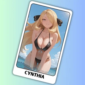 Custom Collectible Sexy Anime Waifu Sticker Card 2.62" x 4.52" - Picture 1 of 3