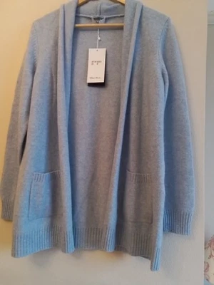 PETER HAHN Pure Sheepswool Cardigan Jacket Size 14 Sky Blue NWT - Image 1 of 4