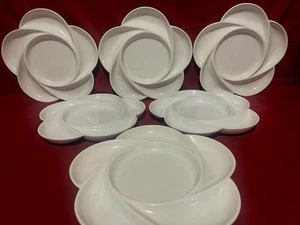 Dansk Set Of 6 White Serving Platter Fondue Appetizer Plates 10" - Picture 1 of 2
