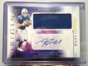 2025 Panini Origins Football Riley Leonard RPA Colts Rookie Patch Auto RC - Picture 1 of 2