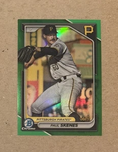 2024 Bowman Chrome Baseball Paul Skenes Green Rookie Card #BCP-125 #’d /99 - Bild 1 von 2