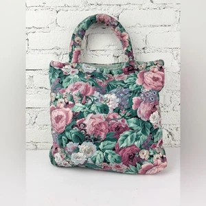 Vintage Victorian Floral Puff Tote - Picture 1 of 7