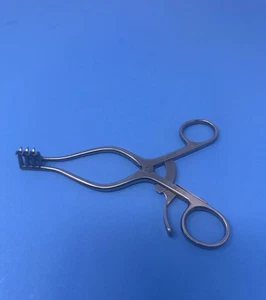 Codman 50-1196 Weitlaner Retractor, 6.5", Sharp, 3x4 Prongs, Germany - Picture 1 of 8