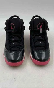 Nike Boys Air Jordan 6 Rings 323399-001 Black Lace-Up Sneaker Shoes Size 6Y - Picture 1 of 9