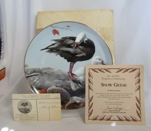 HAMILTON COLLECTOR`S PLATE AMERICAN WATERBIRDS HOODED MERGANSERS - Picture 1 of 2