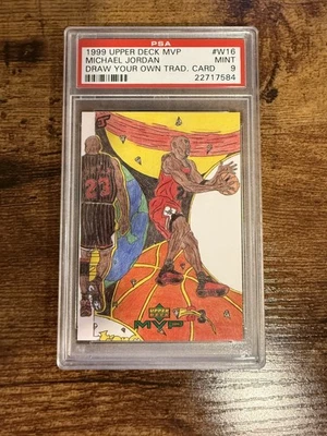 MICHAEL JORDAN 1999 UPPER DECK MVP DRAW YOUR OWN CARD #W16 BULLS PSA 9 MINT - Image 1 of 2