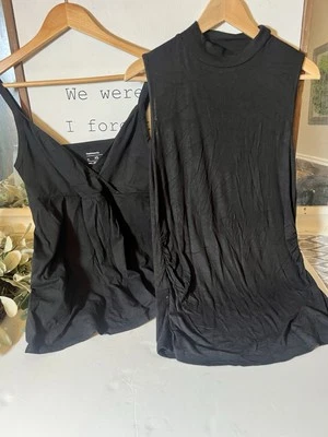 Lot 2 Gap Maternity Women's Ruched Sides Casual V Neck Tank Top XSmall Small. - Image 1 of 4