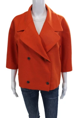 Abrigo Fabiana Filippi Mujer Naranja Guisante Cuello Botón Manga 3/4 Talla 12 Foto 1 de 4