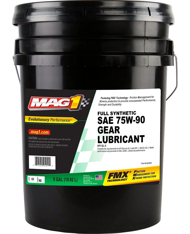 Aceite para engranajes Mag 1 62380 SAE 75W-90 GL-5 totalmente sintético - 5 galones Foto 1 de 1