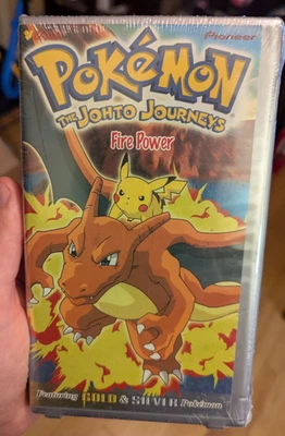 Pokemon VHS Sealed Fire Power Potential Lenticular Card Promo Charizard Pikachu - Image 1 of 2