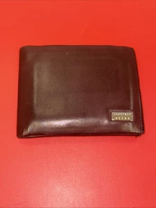 Vintage Geoffrey Beene Bugandy Genuine Leather Wallet Bill Fold Card Holder - Picture 1 of 6
