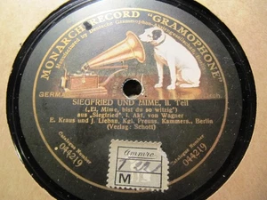 MONARCH Record 1912 ERNST KRAUS Julius LIEBAN WAGNER Siegfried Vieles lehrtest - Picture 1 of 2