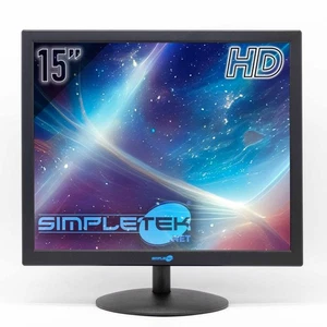 15" Square Monitor 4:3 5:4 Rear Case DVR HDMI VGA with Audio Fixed PC Screen - Picture 1 of 7