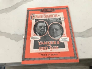 1973 Reprint of Opening Day 1923 Yankee Stadium Opening Day Programme - Picture 1 of 4