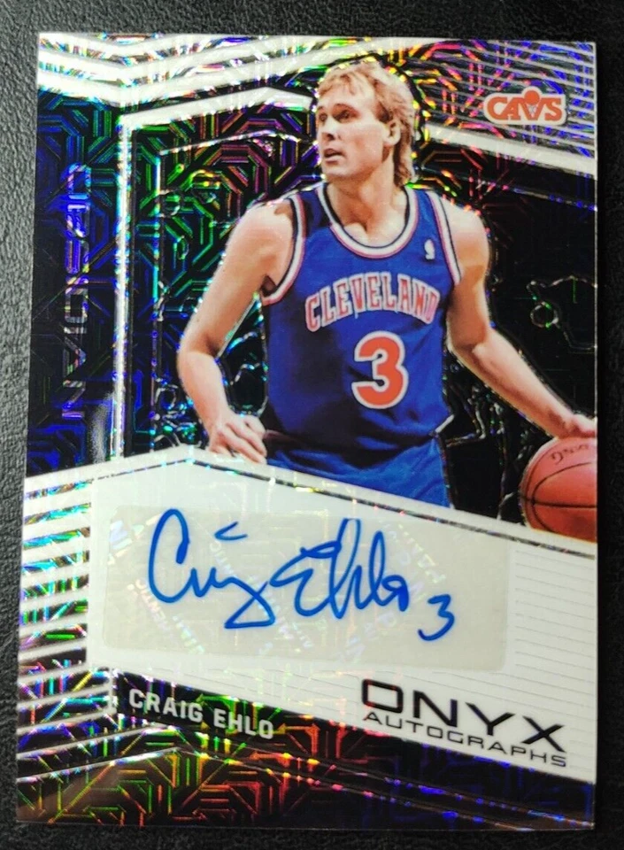 2019-20 Panini Obsidian Onyx White Mojo Craig Ehlo Auto 1 OF 1! 1/1 #OA-CEL - Image 1 of 4