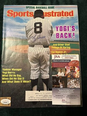 Yogi Berra Autografiado Sports Illustrated Certificado JSA  Foto 1 de 2