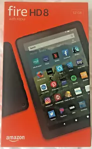 AMAZON FIRE HD8 TABLET (10th gen) BLACK 32GB BRAND NEW FACTORY SEALED  FREE SHIP - Picture 1 of 3