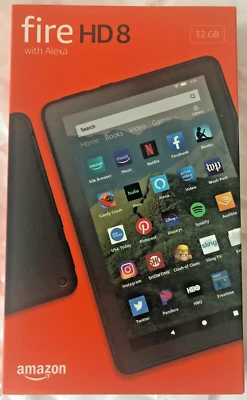 AMAZON FIRE HD8 TABLET (10th gen) BLACK 32GB BRAND NEW FACTORY SEALED  FREE SHIP - Image 1 of 3