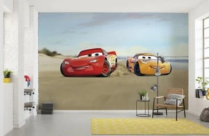 Disney licensed Photo Wallpaper 144x100 inch Cars Race wall mural kids room - Picture 1 of 9
