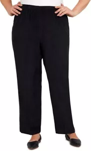Alfred Dunner Plus Size Classic Slimming Corduroy Pant - Black 20W - Picture 1 of 5
