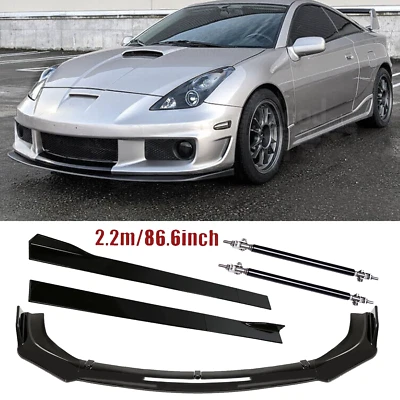Front Bumper Lip Splitter Spoiler Strut Rods For Toyota Celica 2000-2005 Foto 1 de 4
