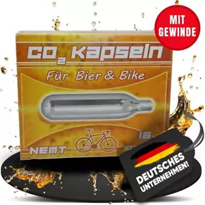 10 x 16g CO2 Kapseln mit Gewinde für Fahrradpumpen Kartuschenpumpen AirGun etc. - Bild 1 von 7