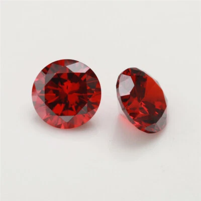 Red Ruby 12mm 8.1CT Natural Loose Gemstone Round Diamond Faceted Cut AAAAA VVS - Image 1 of 4