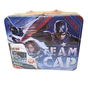 NEW Marvel Civil War Lunch Box & Puzzle 100 Pc Sealed Captain America Iron Man - Picture 1 of 8